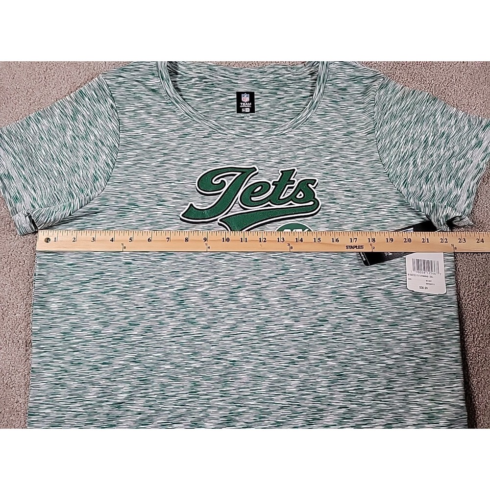 New Era‎ NFL Apparel New York Jets Short Sleeve Crew Neck XXL GLITTER STRETCH - Picture 5 of 10